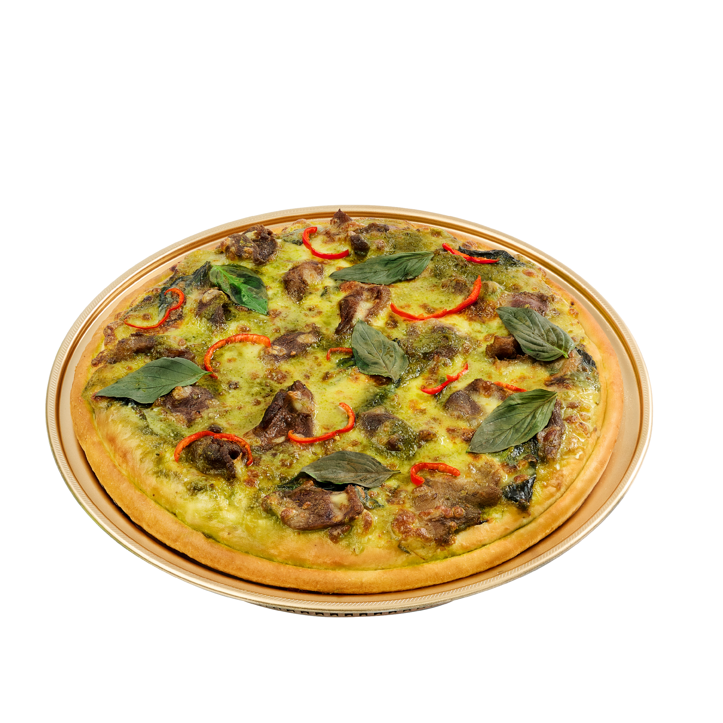 Beef Shank Green Curry Pizza