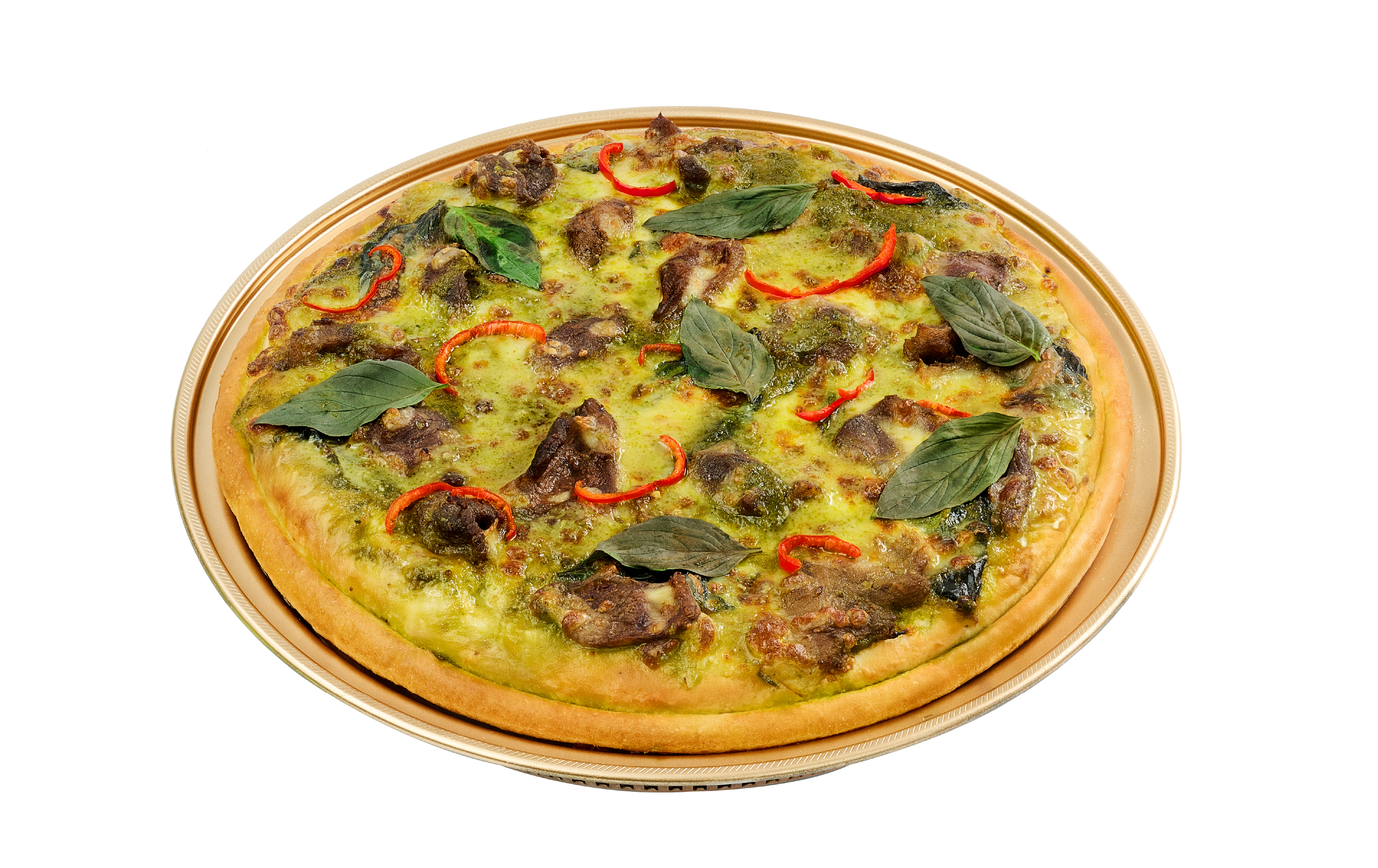 Beef Shank Green Curry Pizza