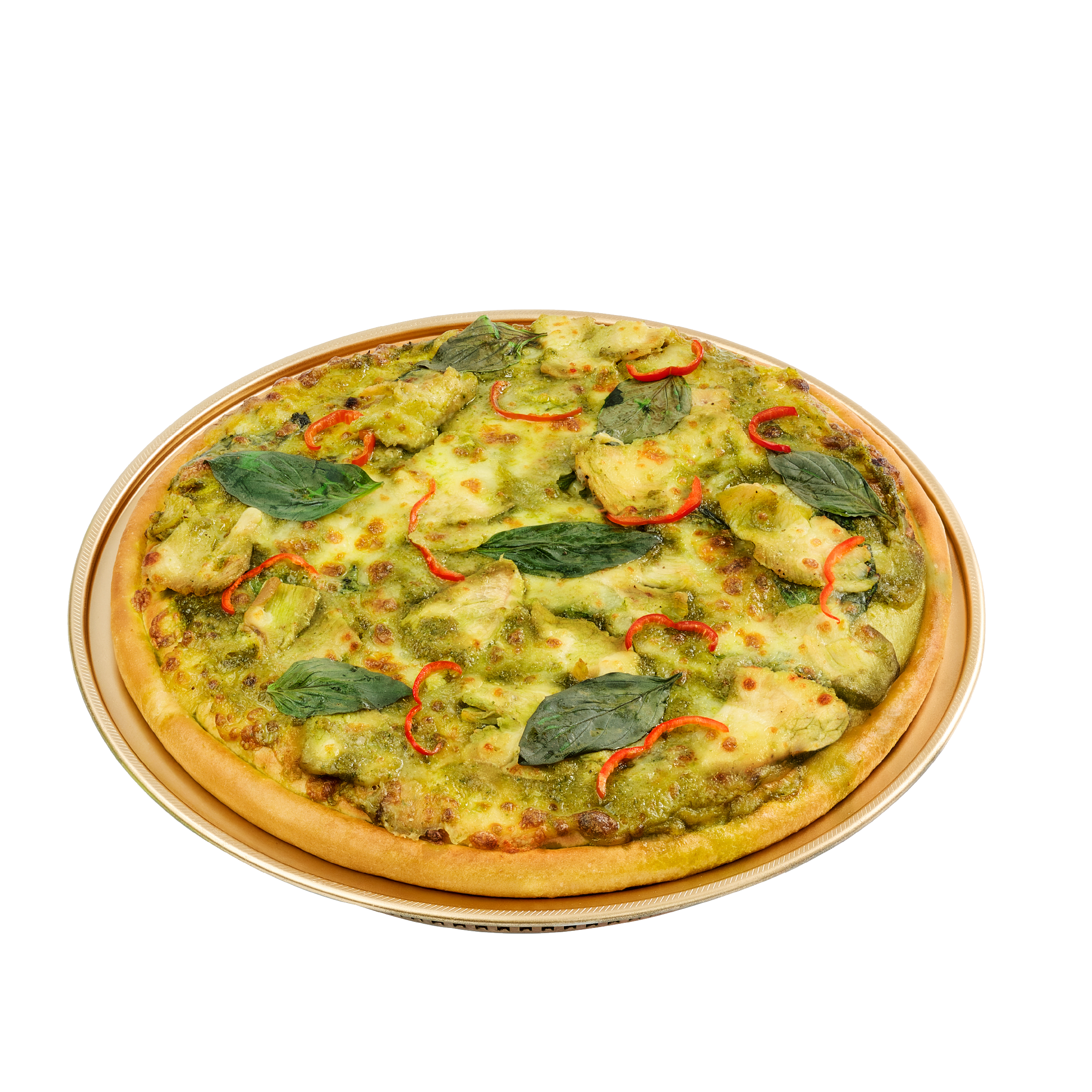 Chicken Green Curry Pizza