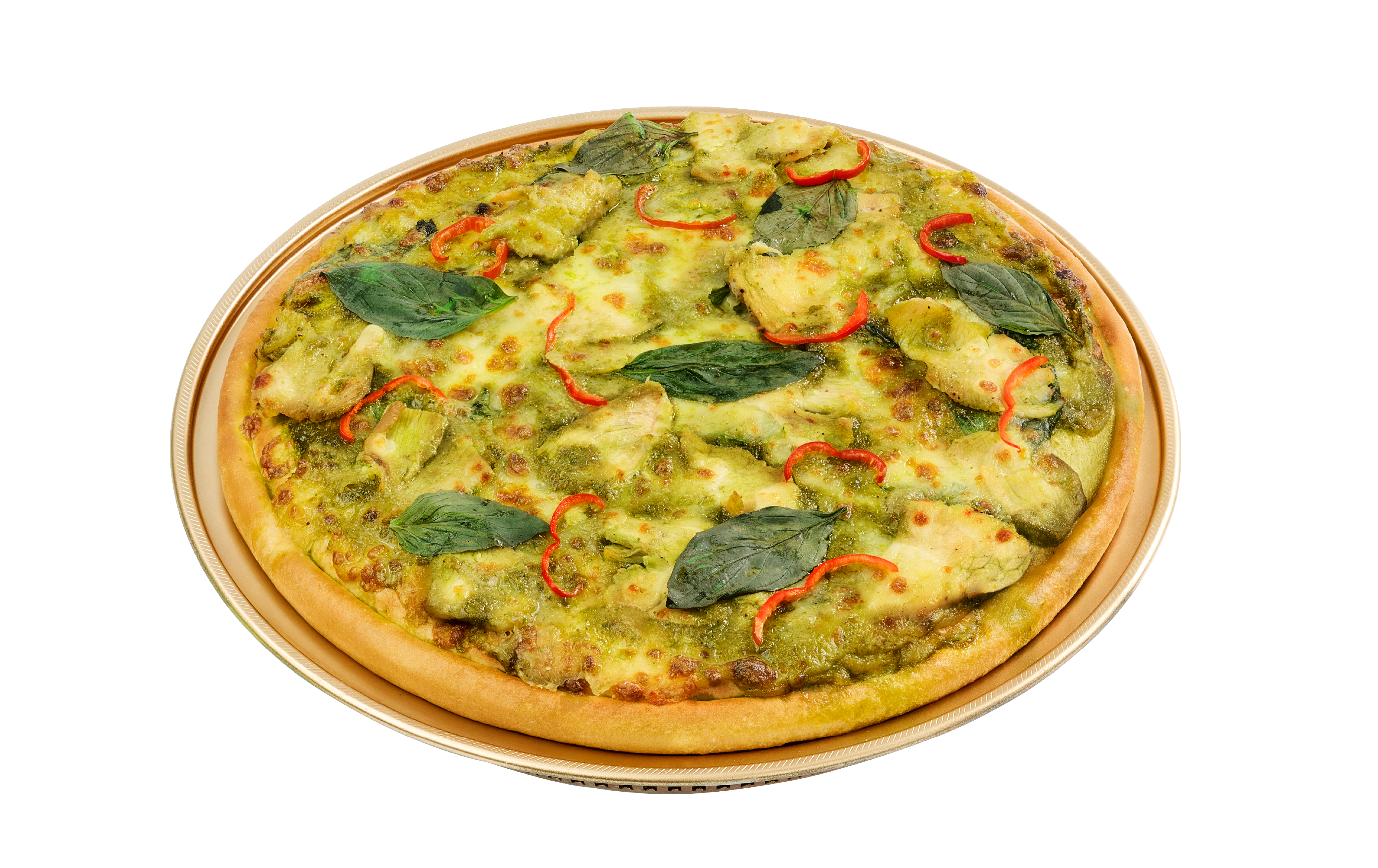 Chicken Green Curry Pizza