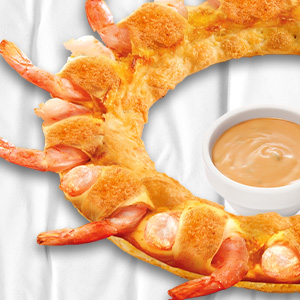 Nothing but stuffed crust, Shrimp Crust with Thousand island!
